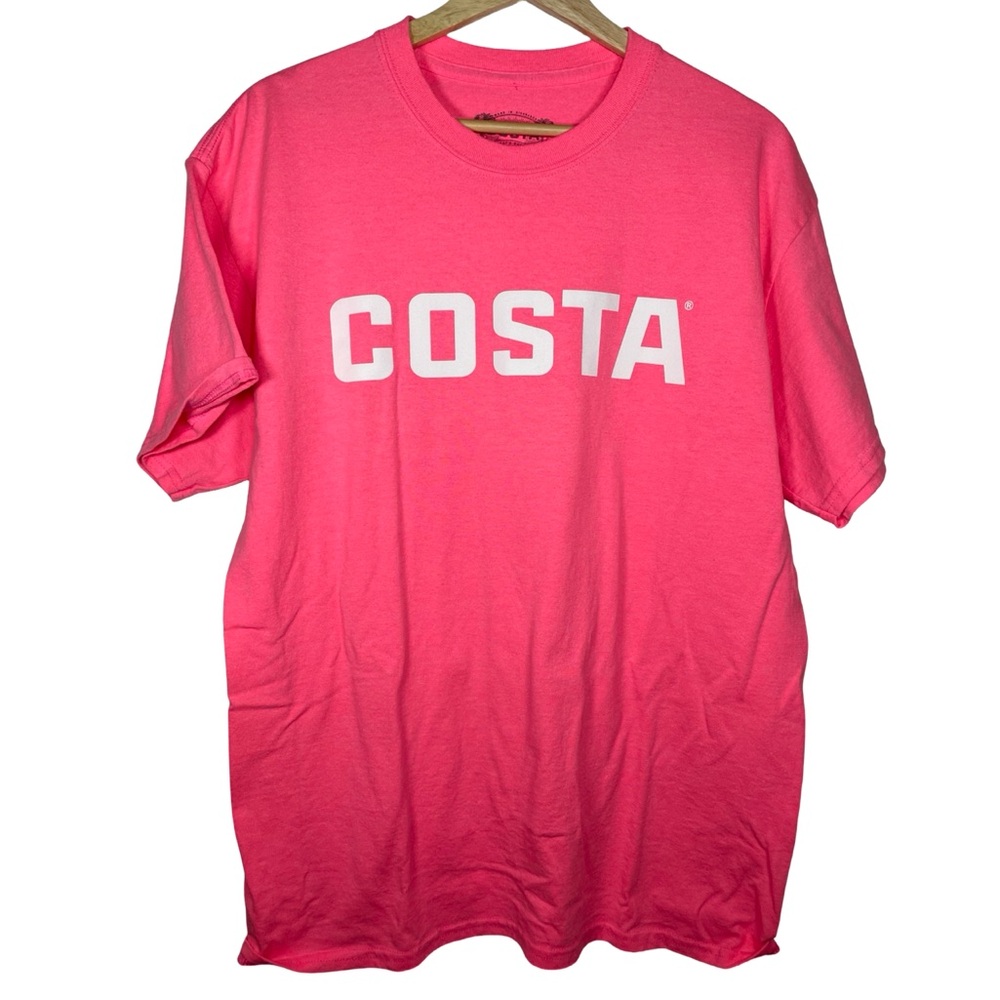 Costa Men's Vibrant Pink Short Sleeve T- SHIRT LARGE 060T